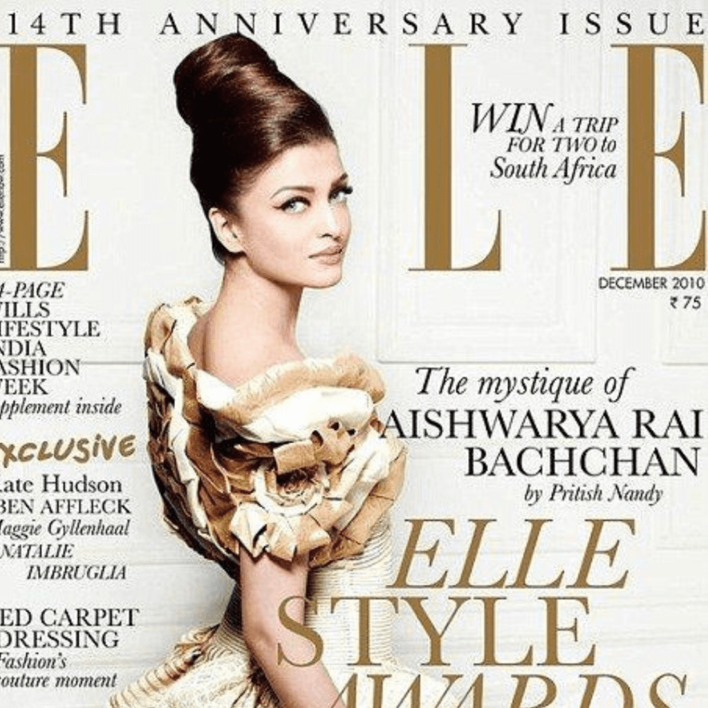 Elle Magazine Cover Page featuring Aishwariya Rai