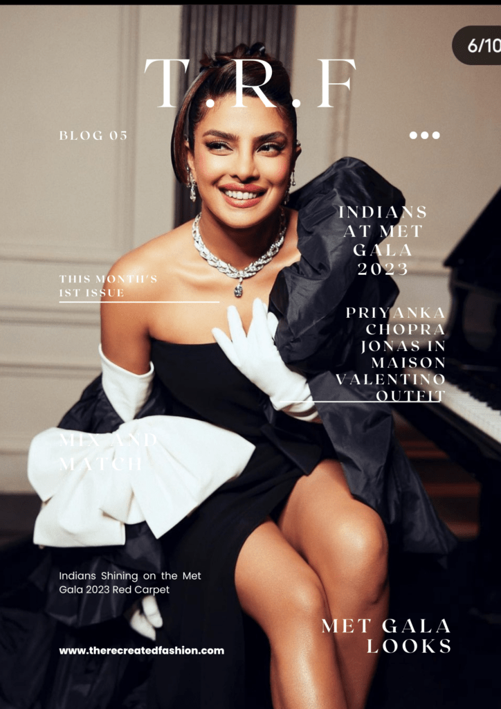 The Recreated Fashion Blog 05 - Magazine Cover for the Indians at Met Gala 2023